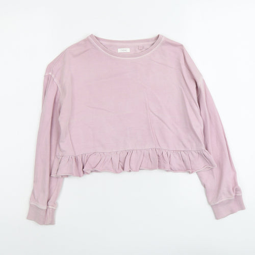 NEXT Girls Pink Cotton Pullover Sweatshirt Size 9 Years Pullover