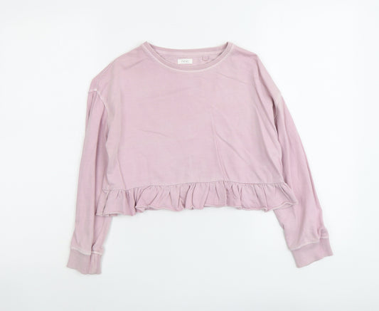 NEXT Girls Pink Cotton Pullover Sweatshirt Size 9 Years Pullover