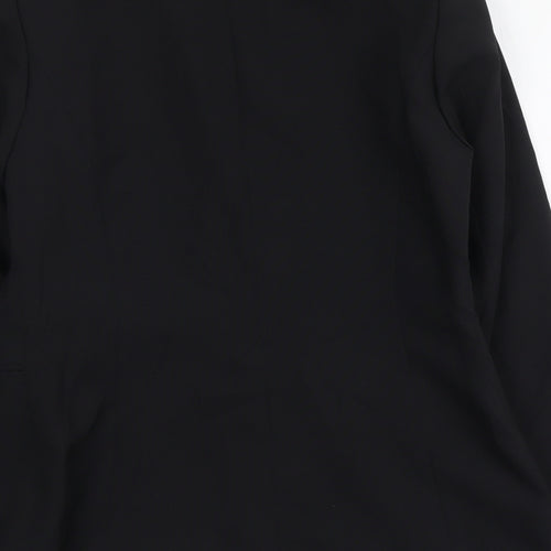 Bay Womens Black Polyester Jacket Suit Jacket Size 14