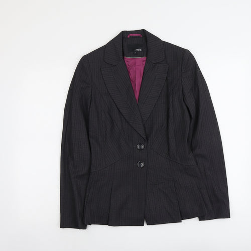 NEXT Womens Grey Polyester Jacket Blazer Size 8