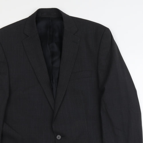 Jeff Banks Mens Blue Polyester Jacket Suit Jacket Size L Regular