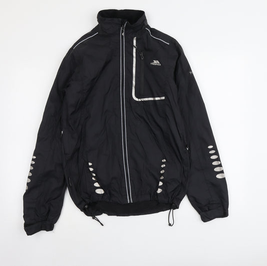 Trespass Mens Black Windbreaker Jacket Size 2XS Zip