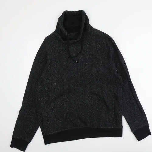 H&M Mens Black Cotton Pullover Sweatshirt Size M