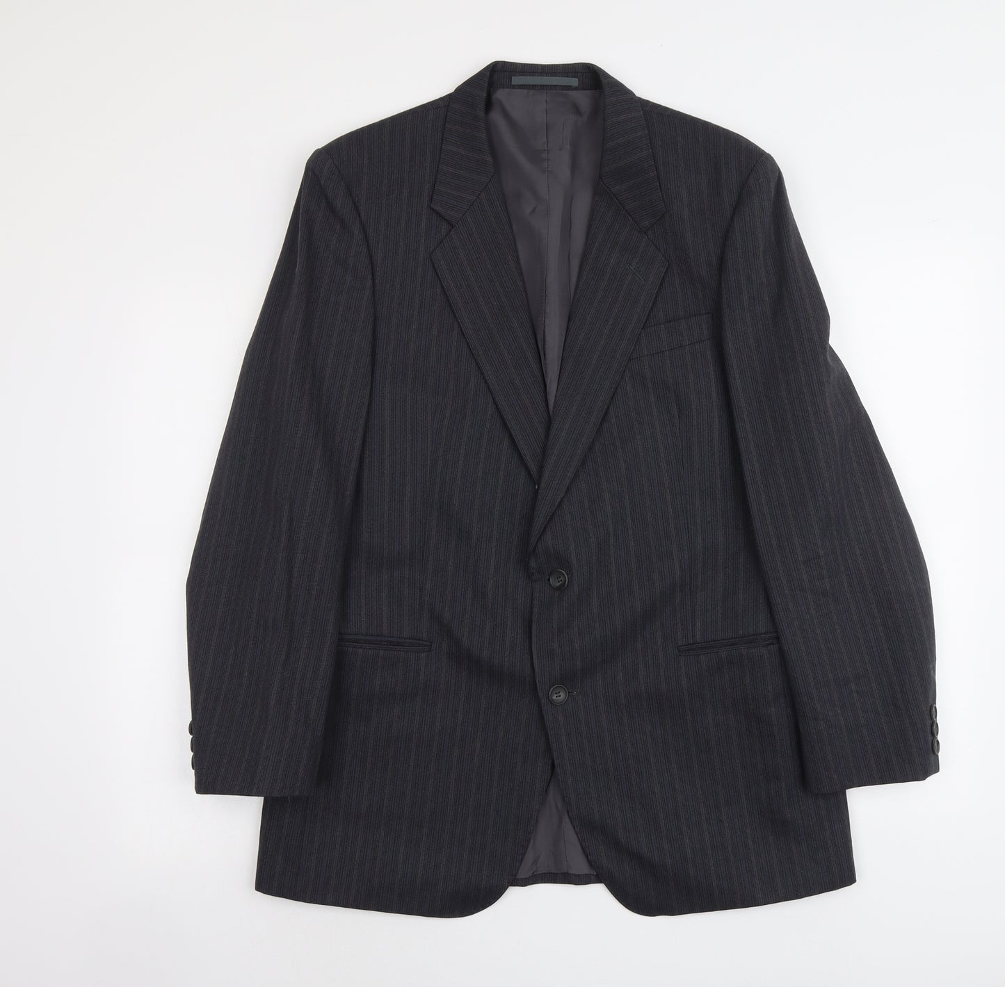 Austin Reed Mens Grey Striped Wool Jacket Suit Jacket Size M Regular