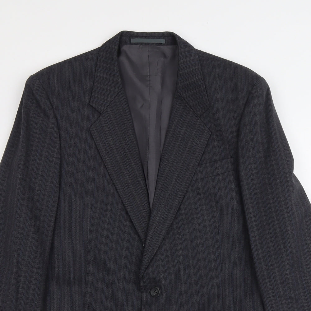 Austin Reed Mens Grey Striped Wool Jacket Suit Jacket Size M Regular