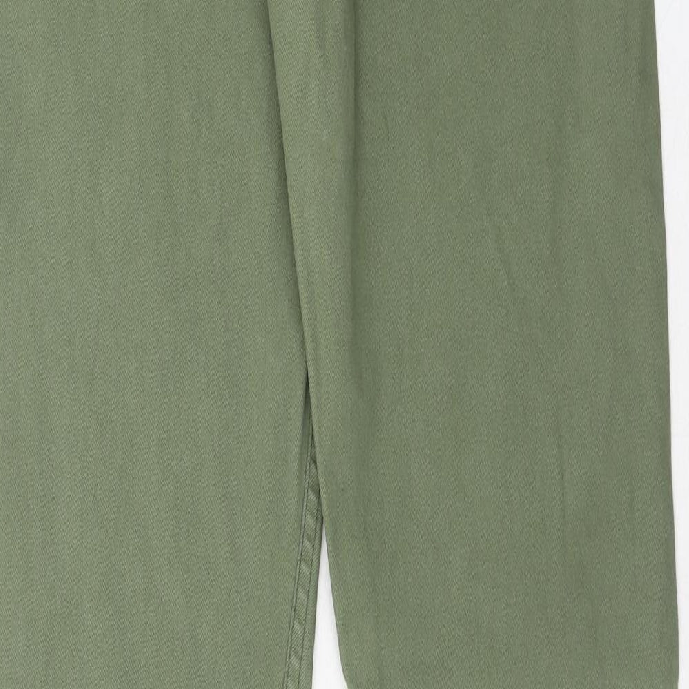 Quiksilver Mens Green Cotton Straight Jeans Size 30 in Regular Zip