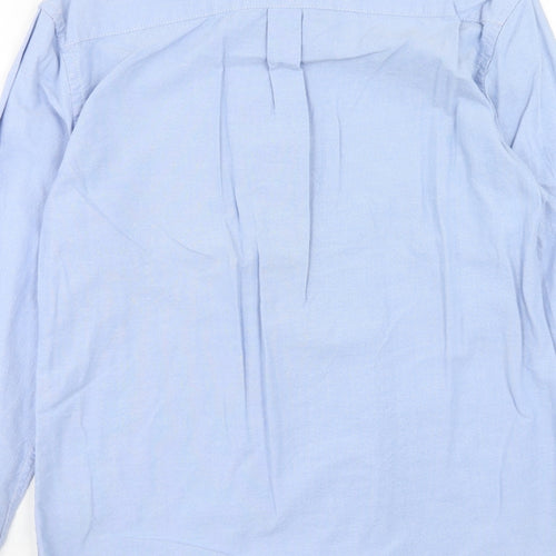 Gap Mens Blue Cotton Button-Up Size S Collared Button