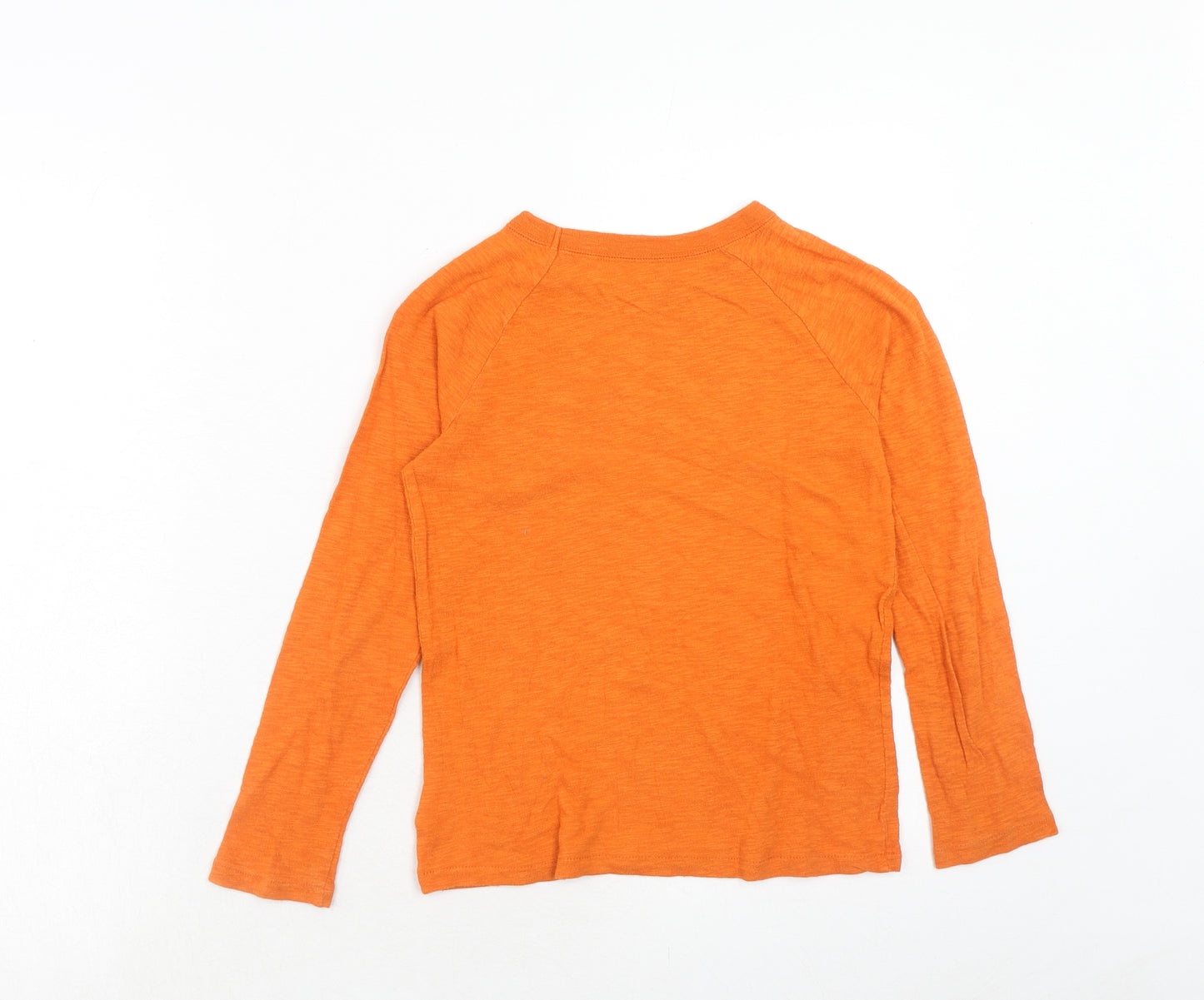 Gap Boys Orange Cotton Basic Casual Size 6-7 Years Round Neck Pullover