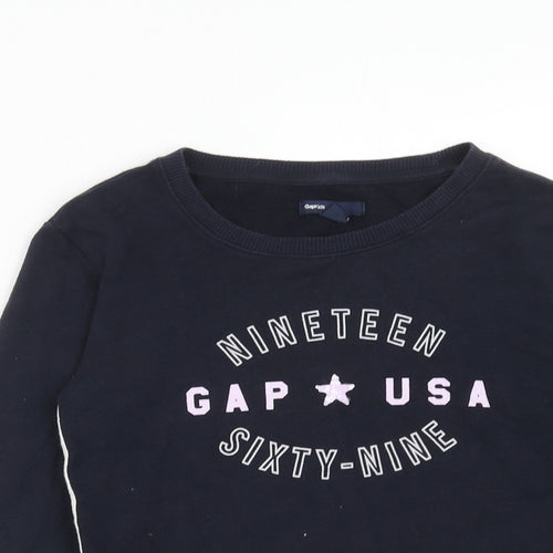 Gap Girls Blue Polyester Pullover Sweatshirt Size 10 Years Pullover - 1969