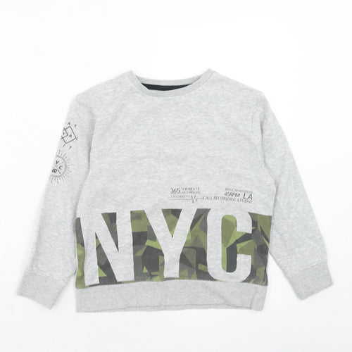 NEXT Boys Grey Cotton Pullover Sweatshirt Size 6 Years Pullover - NYC