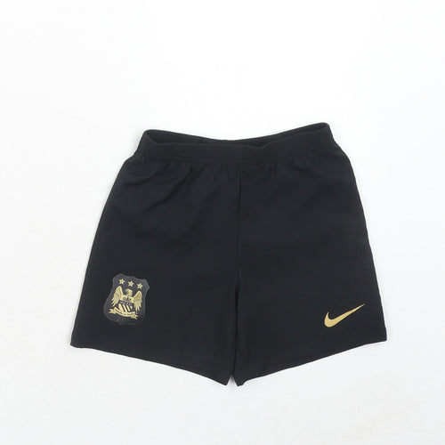 Nike Boys Black Polyester Sweat Shorts Size 4-5 Years Regular - M.C.F.C