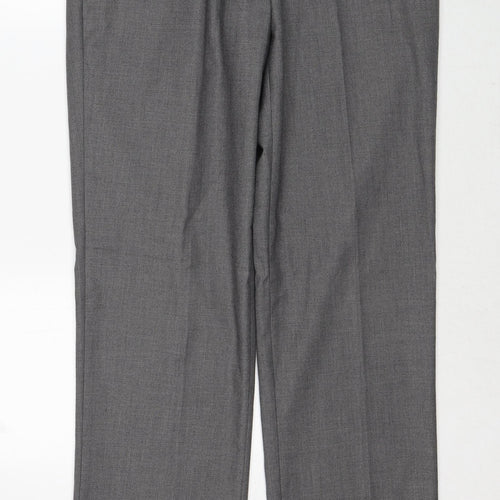 Skopes Mens Grey Polyester Chino Trousers Size 34 in Regular Zip