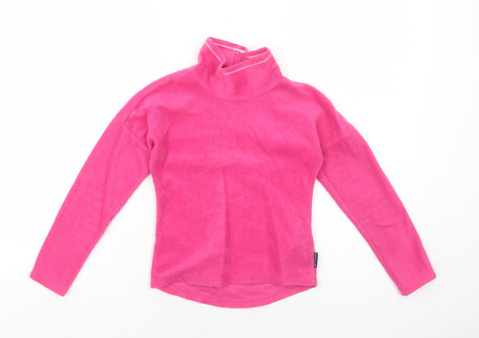 DECATHLON Girls Pink Polyester Pullover Sweatshirt Size 8 Years Pullover