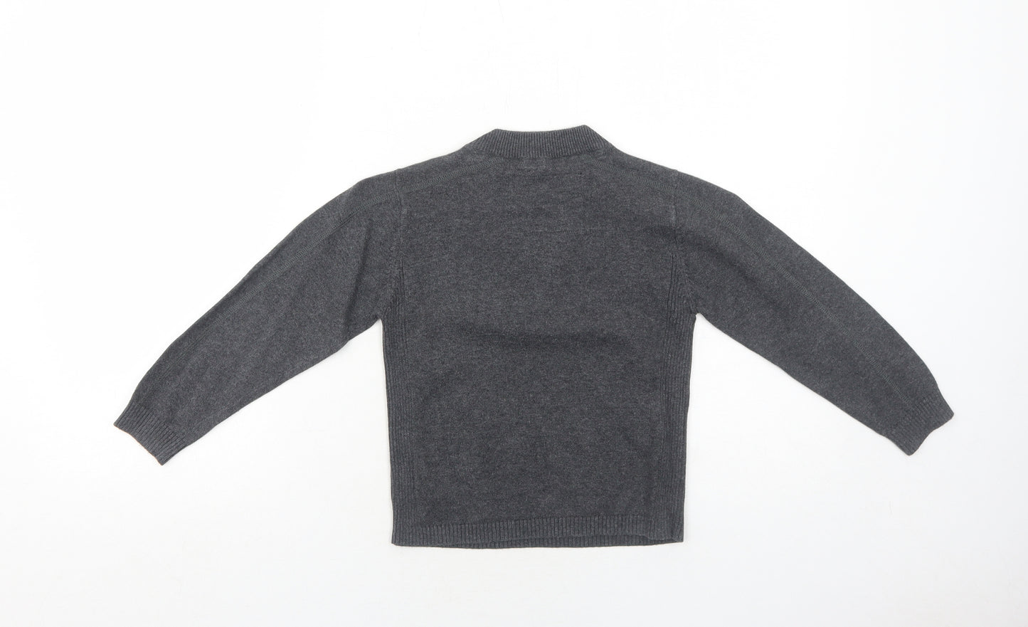 NEXT Boys Grey V-Neck Cotton Pullover Jumper Size 5 Years Pullover