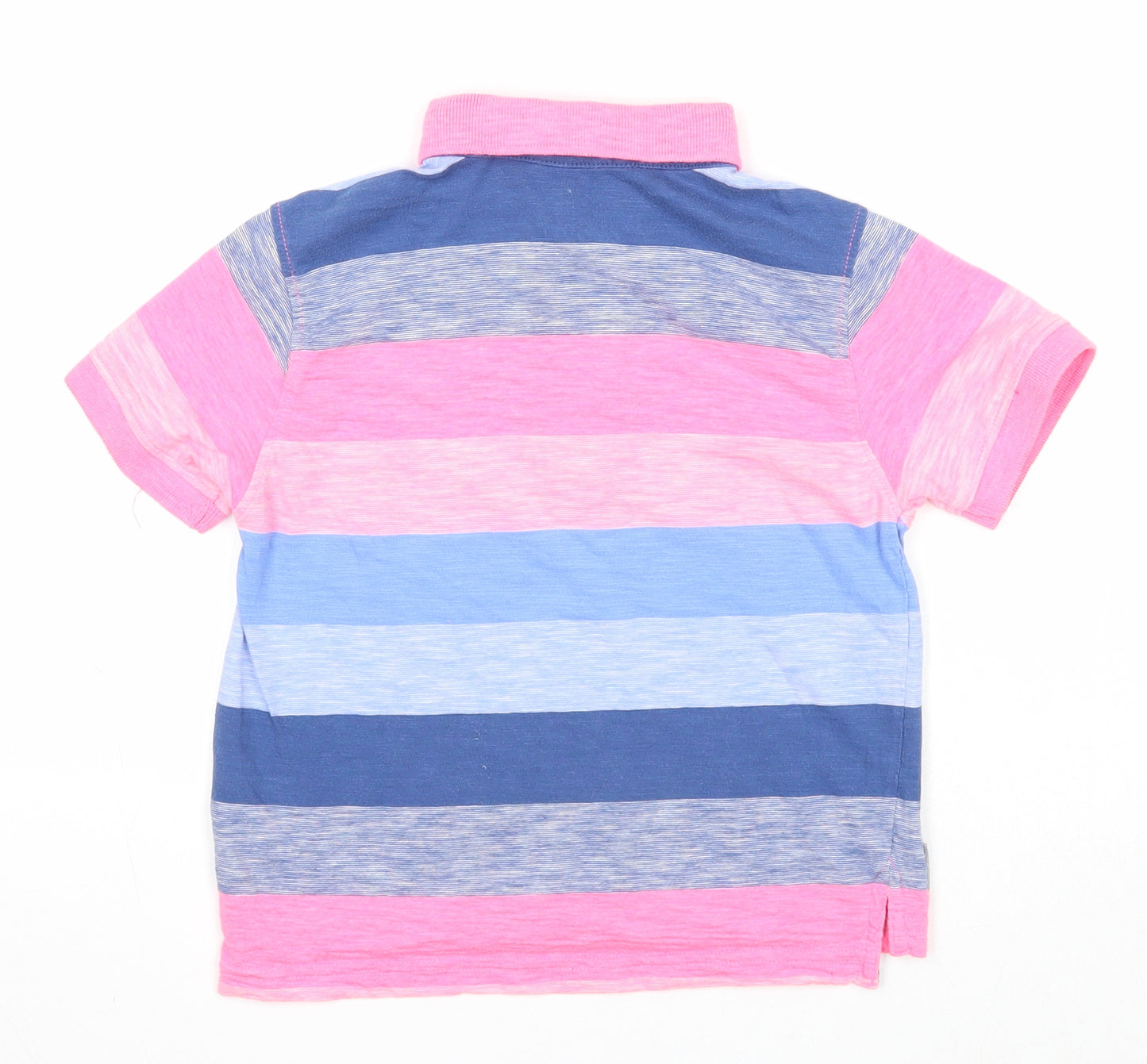 NEXT Boys Multicoloured Colourblock Cotton Basic Polo Size 6 Years Collared Button