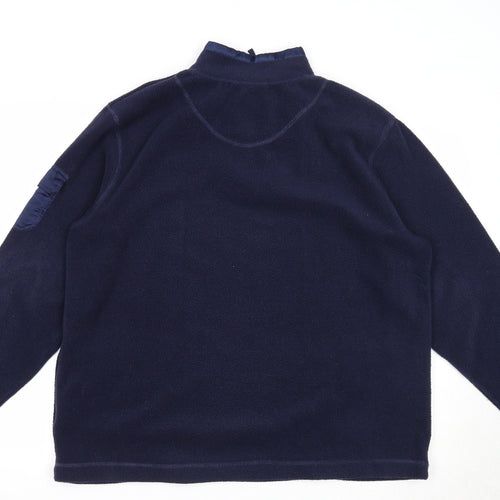Debbie Morgan Mens Blue Polyester Pullover Sweatshirt Size M