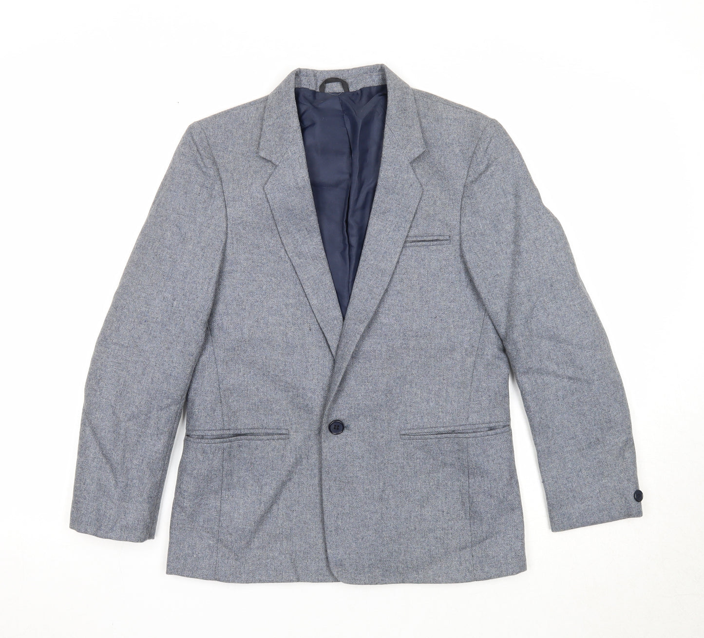 Beau Brummel Womens Grey Polyester Jacket Suit Jacket Size 8