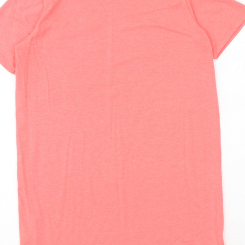River Island Boys Pink Cotton Basic T-Shirt Size 11-12 Years Crew Neck Pullover