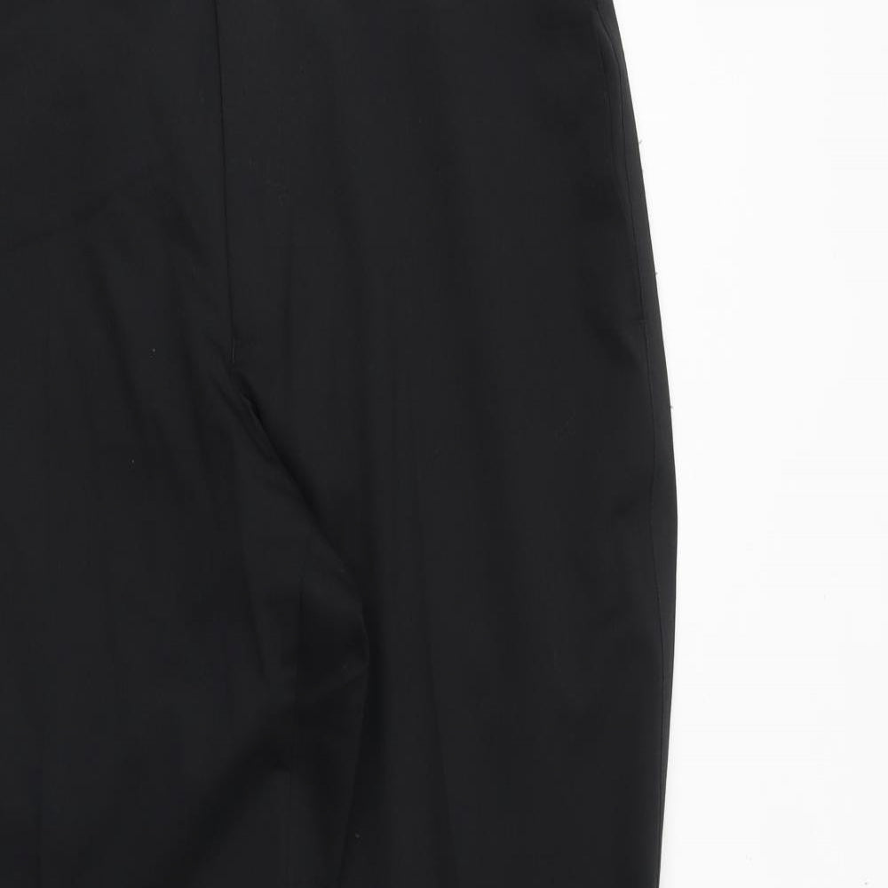 NEXT Mens Black Polyester Dress Pants Trousers Size 34 in Regular Zip