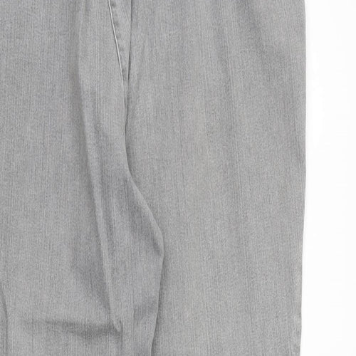 ZERRES Womens Grey Cotton Straight Jeans Size 35 in Regular Zip