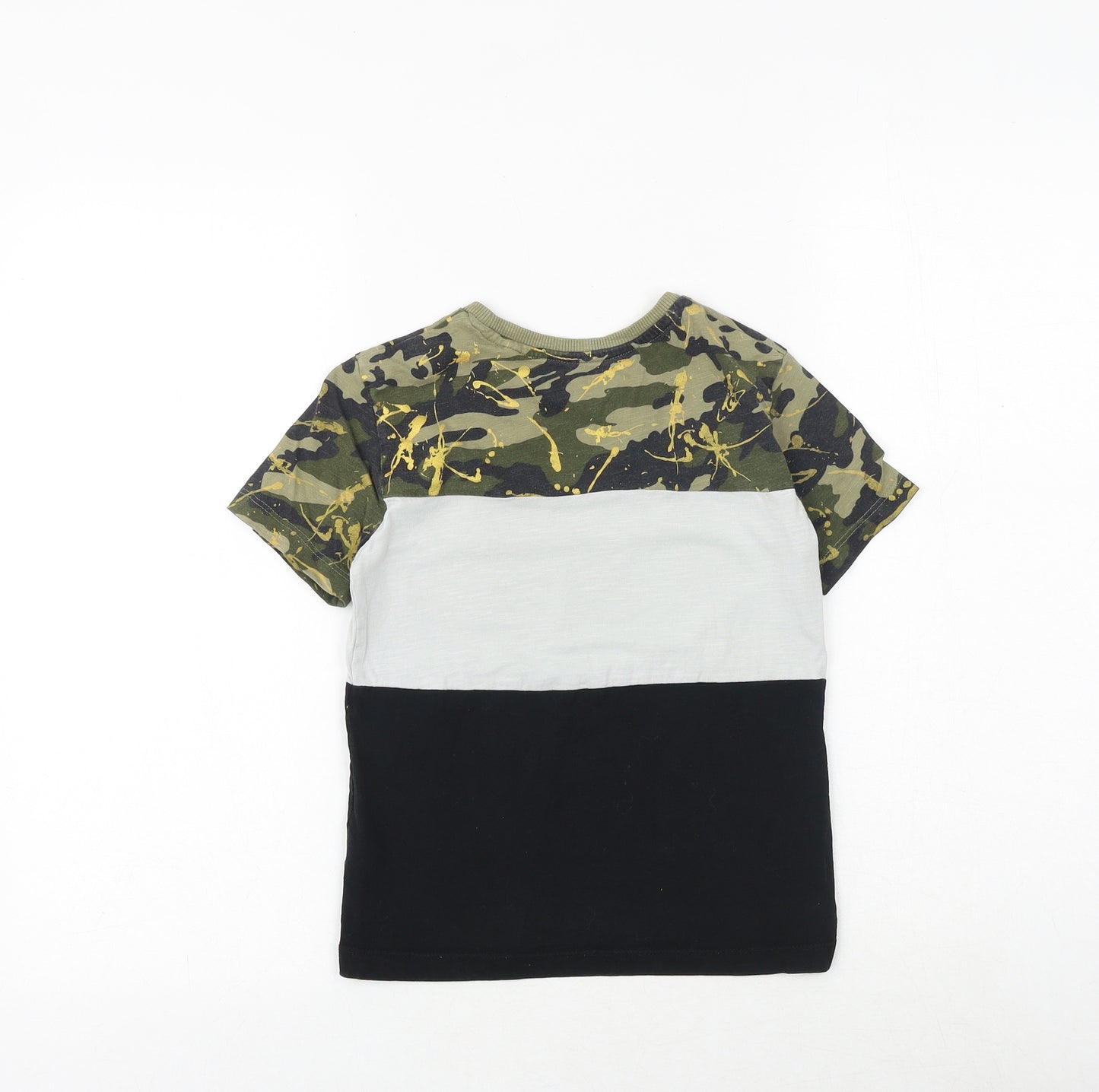 NEXT Boys Multicoloured Camouflage 100% Cotton Pullover T-Shirt Size 6 Years Crew Neck Pullover - The Future is Now
