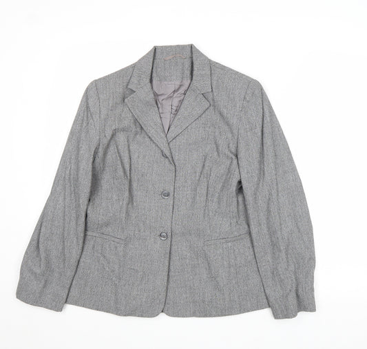 Principles Womens Grey Polyester Jacket Suit Jacket Size 10