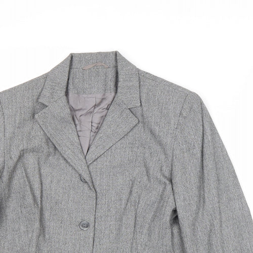 Principles Womens Grey Polyester Jacket Suit Jacket Size 10