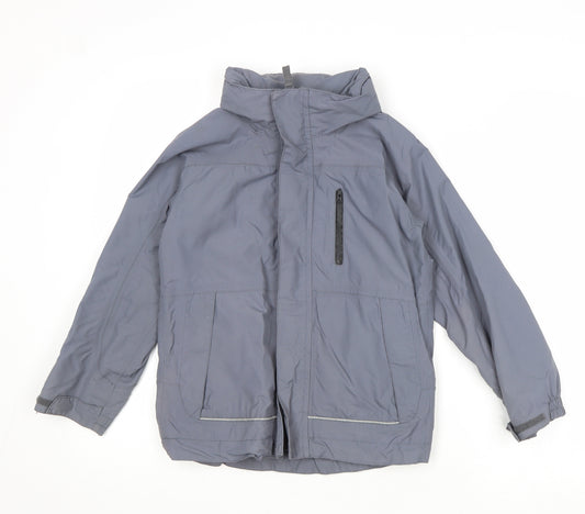 Peter Storm Boys Grey Windbreaker Jacket Size 7-8 Years Zip