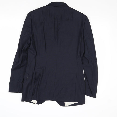 Reiss Mens Blue Wool Jacket Suit Jacket Size 36 Regular