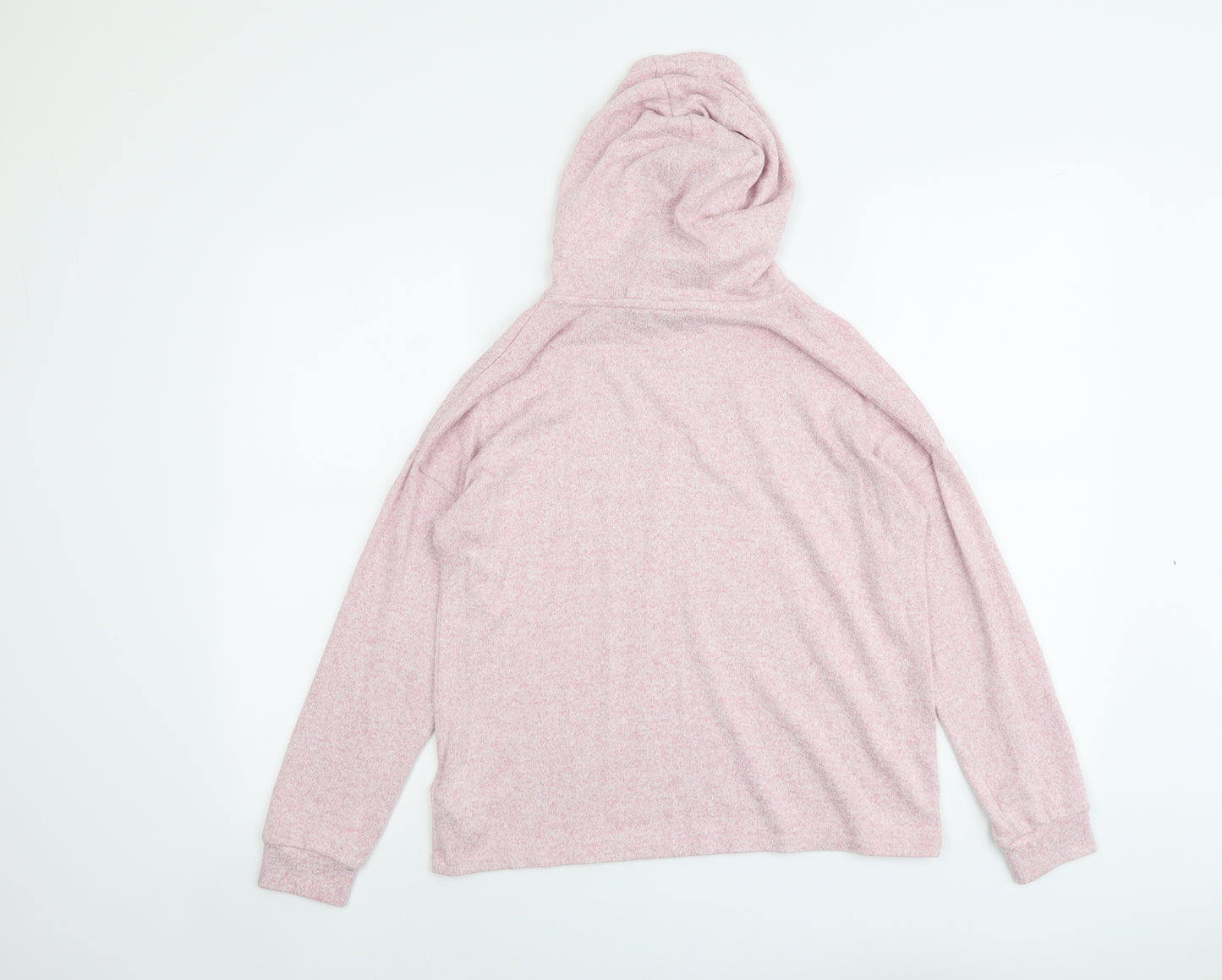 Marks and Spencer Girls Pink Viscose Pullover Hoodie Size 12-13 Years Pullover