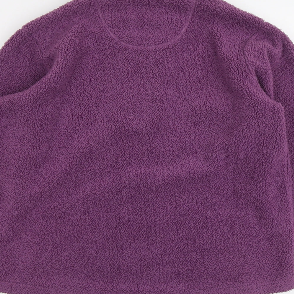 Hawkshead Womens Purple Polyester Pullover Sweatshirt Size 12 Zip