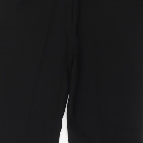 Evans Womens Black Polyester Trousers Size 24 Regular Hook & Eye