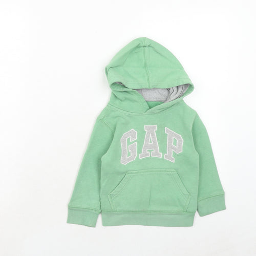 Gap Boys Green Cotton Pullover Hoodie Size 2 Years Pullover