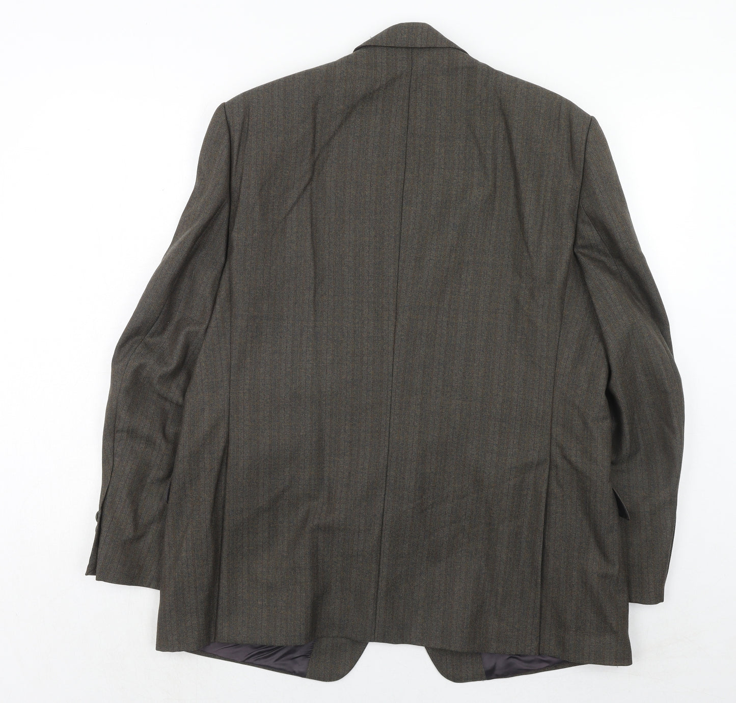 Magee Mens Grey Striped Wool Jacket Suit Jacket Size 40 Regular