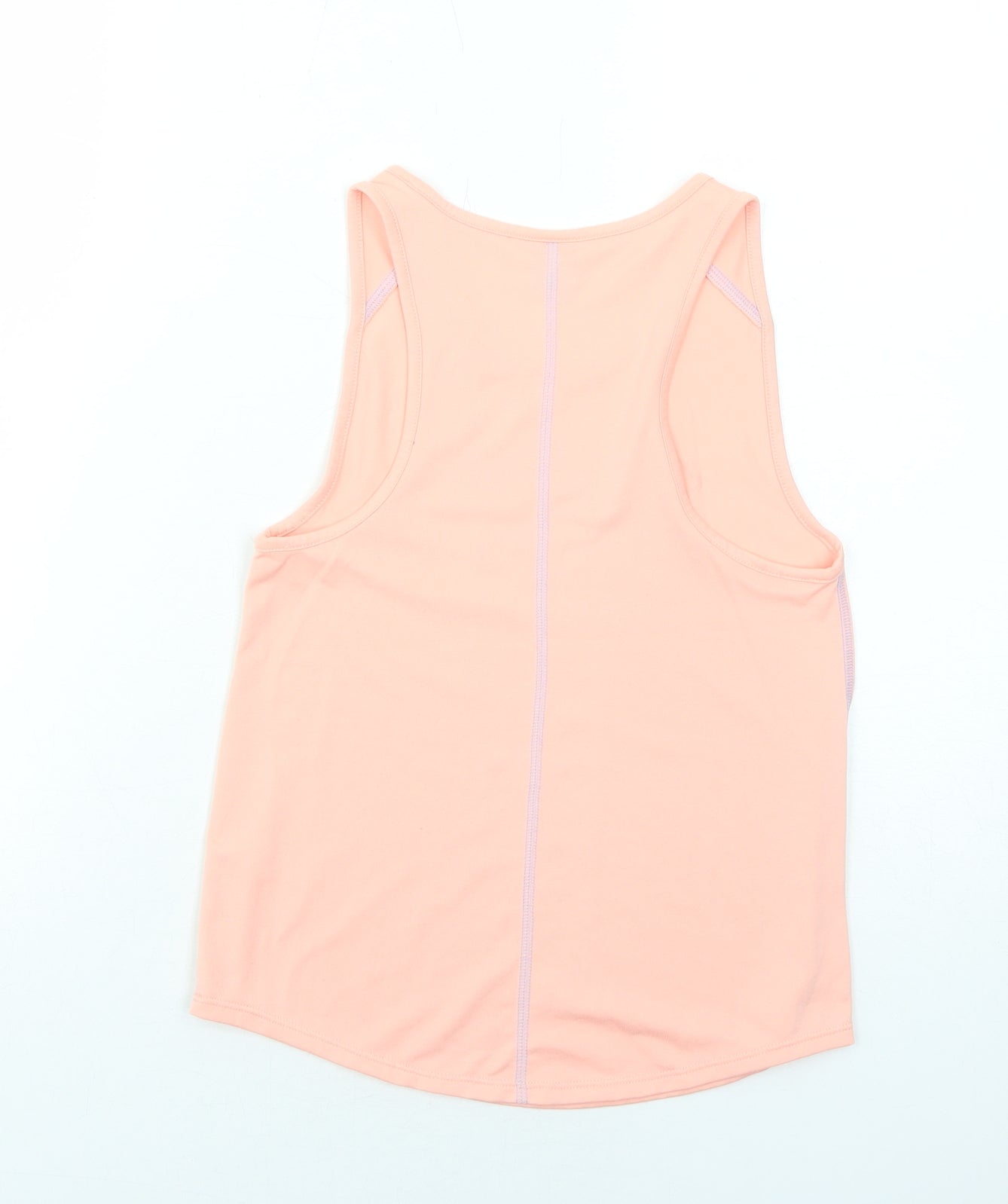 PUMA Girls Pink Cotton Basic Tank Size 9-10 Years Scoop Neck Pullover