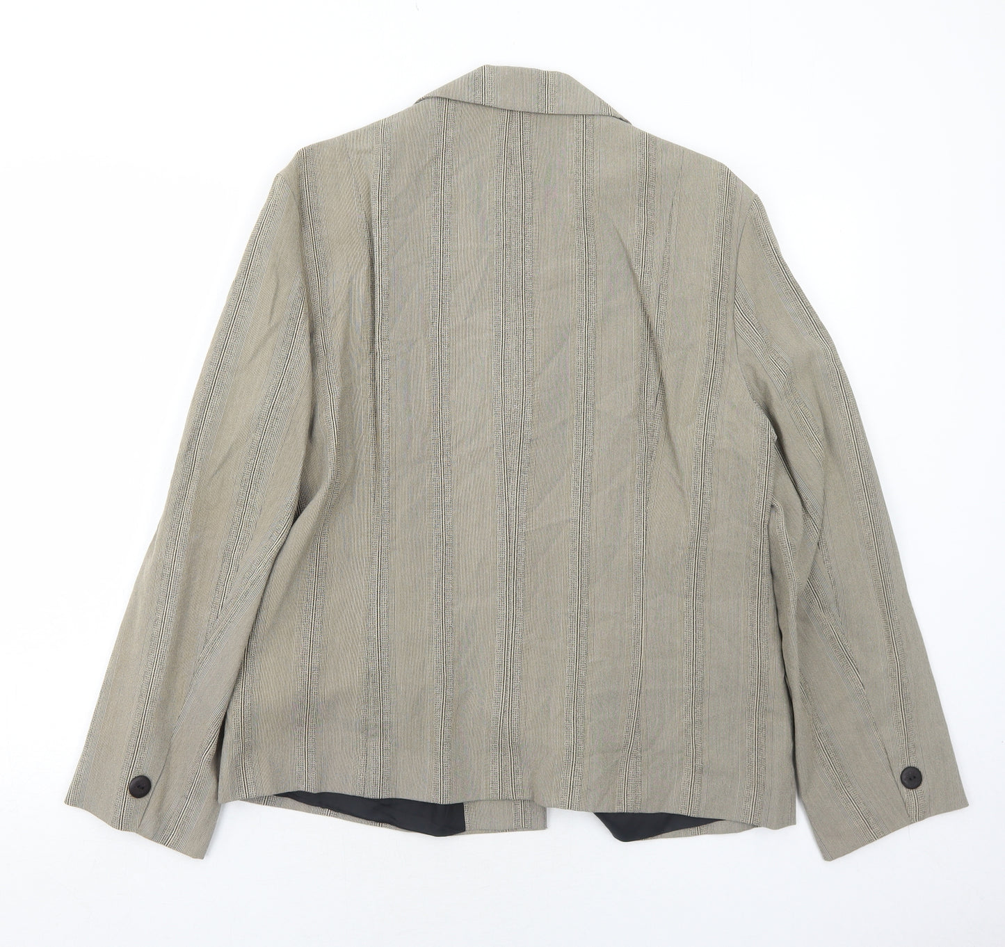 Wallis Womens Beige Geometric Viscose Jacket Suit Jacket Size 16