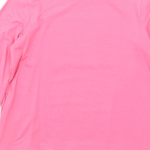 Blu Kids Girls Pink Cotton Basic T-Shirt Size 8 Years Crew Neck Pullover - American Flag