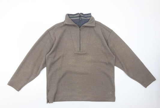 Nisko Mens Brown Polyester Pullover Sweatshirt Size M