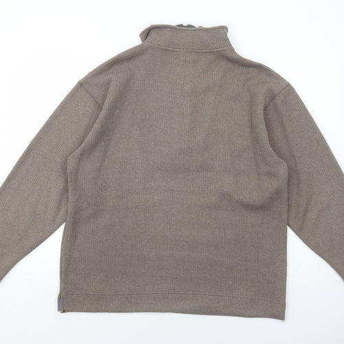 Nisko Mens Brown Polyester Pullover Sweatshirt Size M