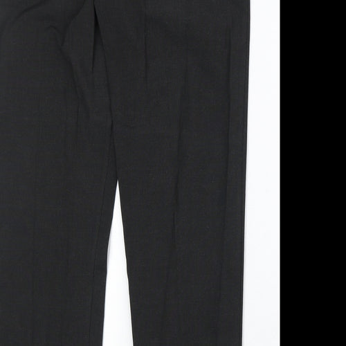 Marks and Spencer Mens Grey Polyester Dress Pants Trousers Size 36 in Regular Zip