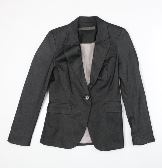 Zara Womens Grey Polyester Jacket Suit Jacket Size S