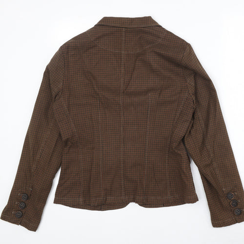 New Man Womens Brown Cotton Jacket Blazer Size 8