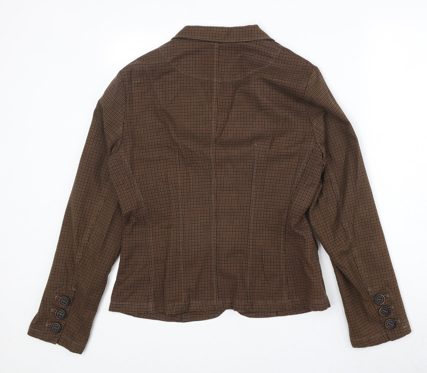 New Man Womens Brown Cotton Jacket Blazer Size 8