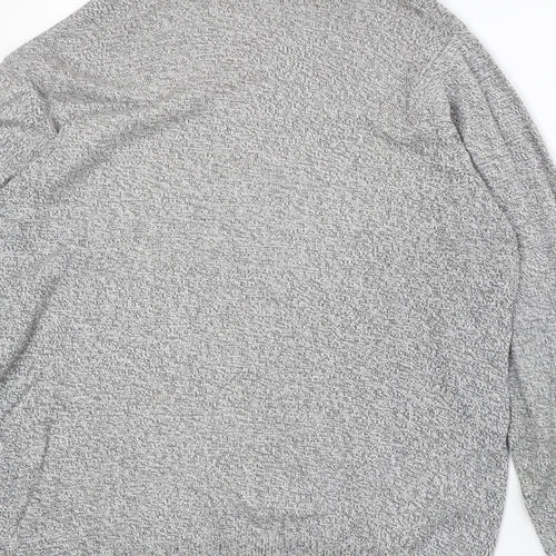 Marks and Spencer Mens Grey Round Neck Acrylic Pullover Jumper Size L Long Sleeve