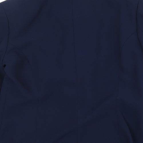 Roman Womens Blue Polyester Jacket Blazer Size 14