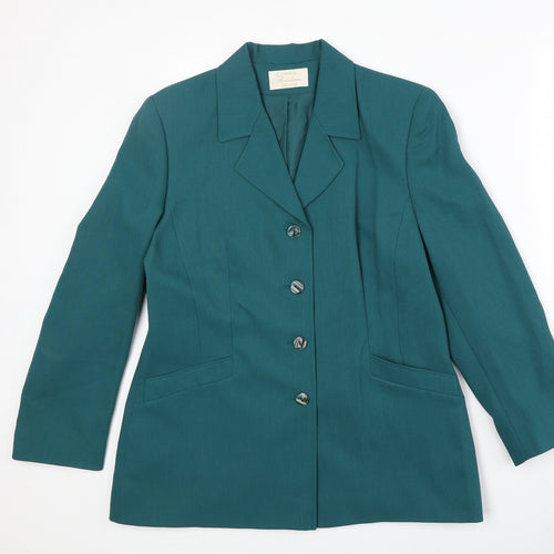 Eastex Womens Green Polyester Jacket Suit Jacket Size 12