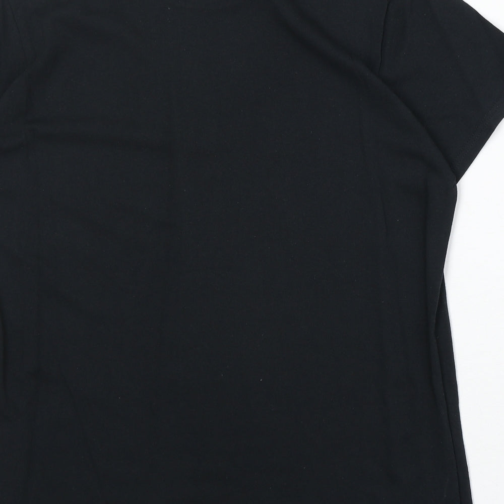 Gildan Mens Black Cotton T-Shirt Size L Round Neck - Australia