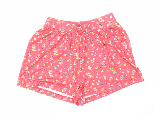 ASOS Womens Red Floral Polyester Bermuda Shorts Size 6 Regular Pull On