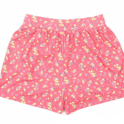 ASOS Womens Red Floral Polyester Bermuda Shorts Size 6 Regular Pull On