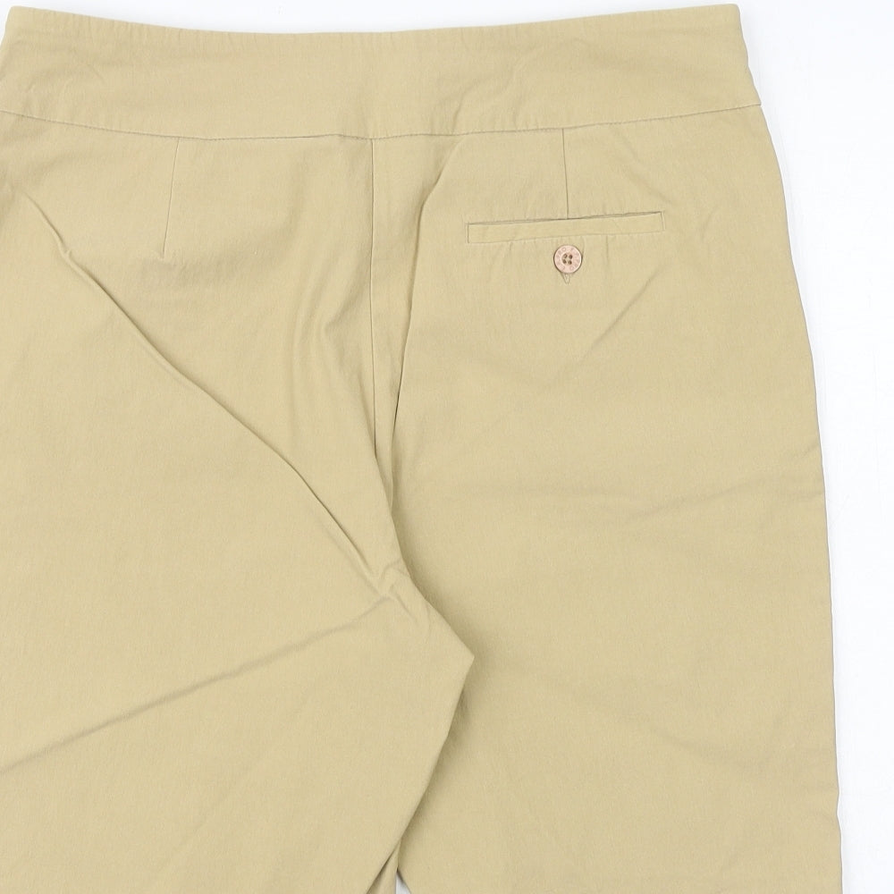 EP Pro Womens Beige Viscose Chino Shorts Size 14 Regular Pull On